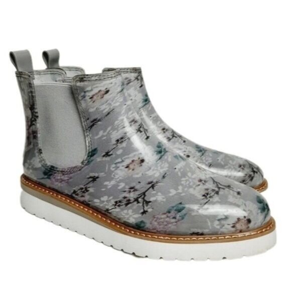 COUGAR Kensington Chelsea Rain Waterproof Boots Floral Sz 10 - Picture 1 of 14